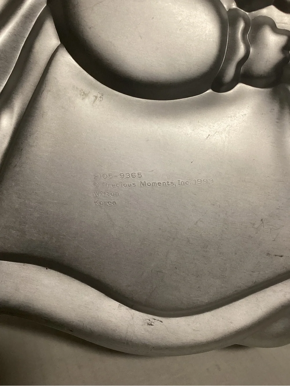 Vintage 1993 Wilton Silver Precious Moments Girl Cake Pan Mold